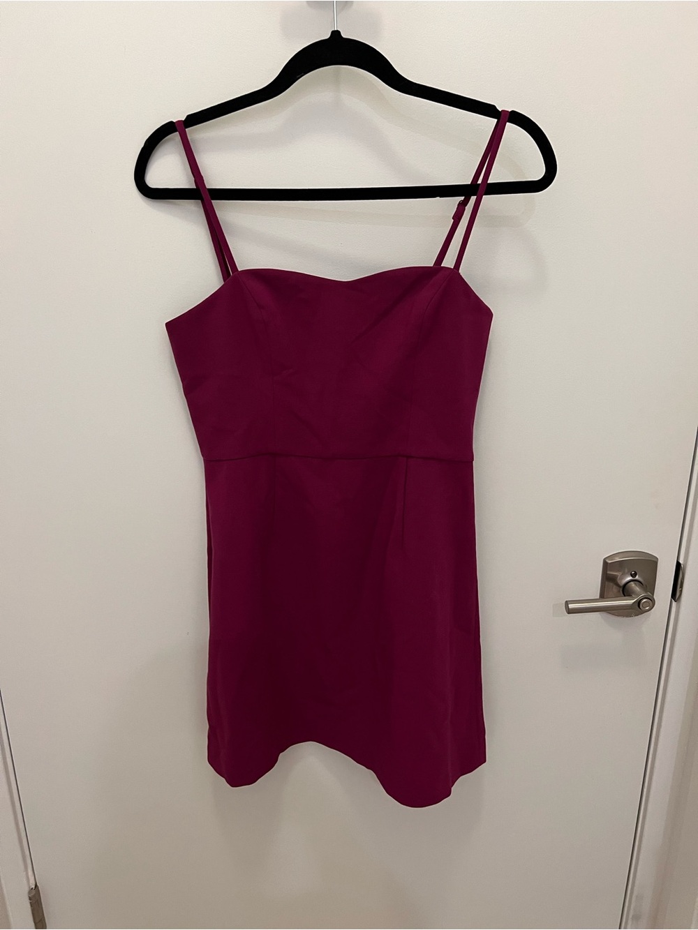 Like New | French Connection | Whisper mini dress Magenta Spaghetti-Strap - Picture 2 of 4